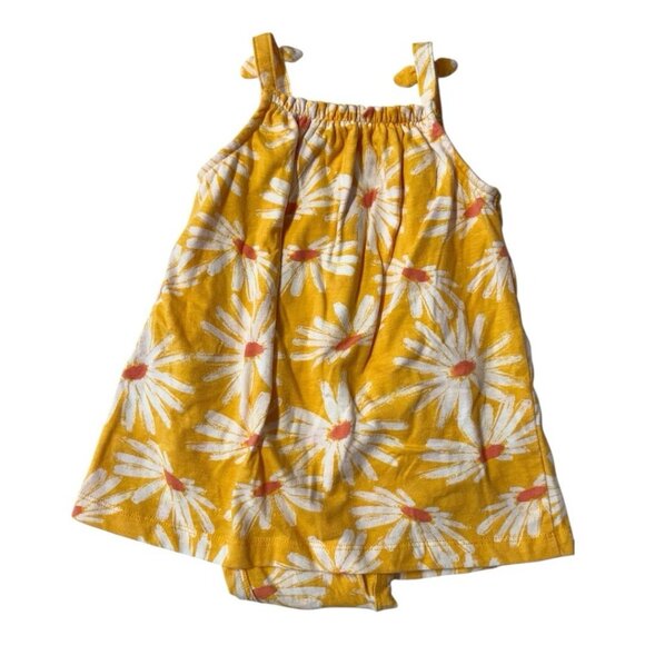 Carters Baby Girl Skirted Rompers Set of 2~Sz 18M~Yellow Floral/Pink Fade L15 02 - Picture 4 of 16